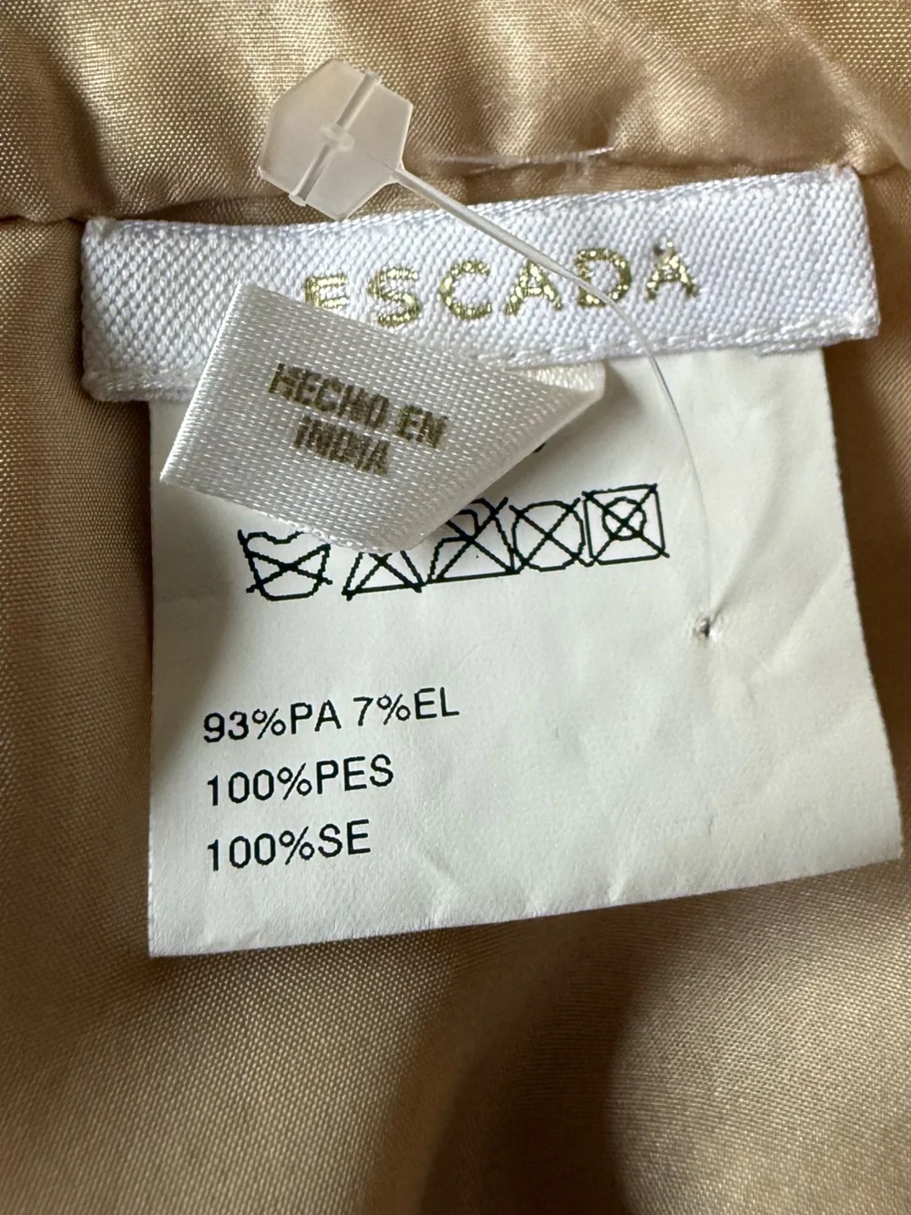 ESCADA Silk Mesh Overlay Tulle Embellished Skirt Size 36